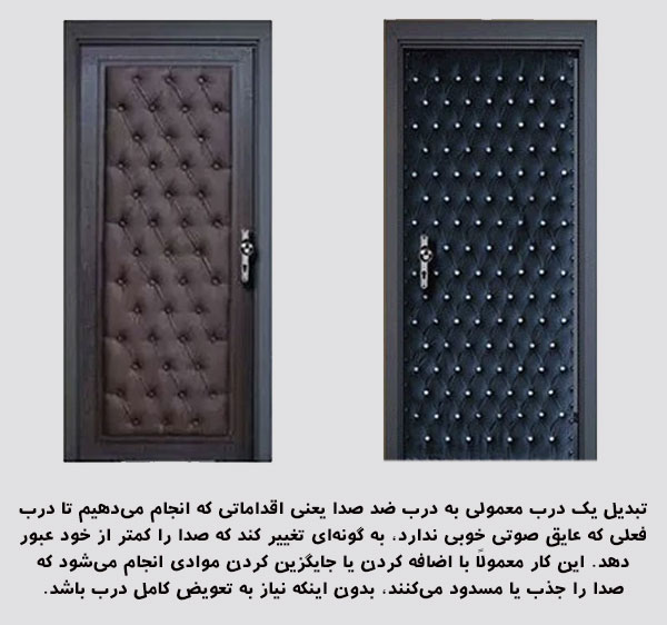 تبدیل درب معمولی به درب آکوستیک ضد صدا